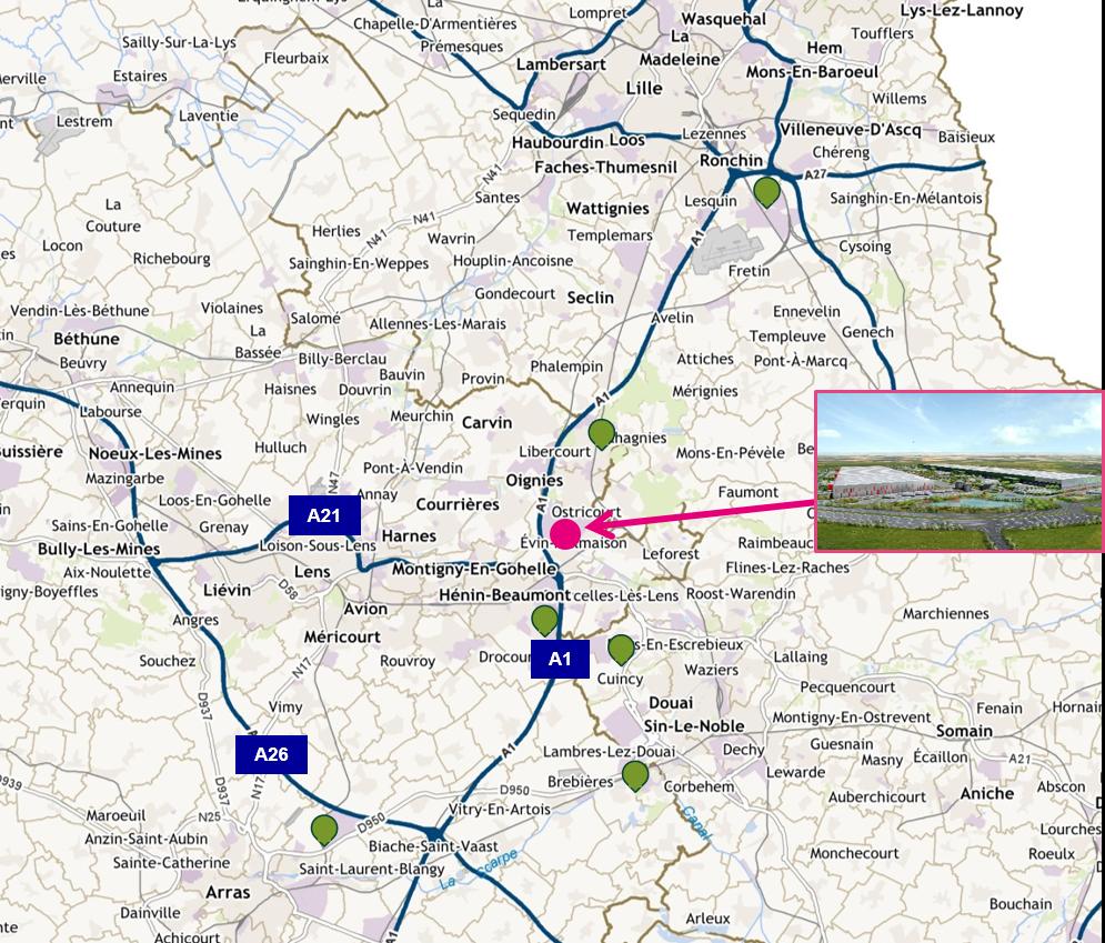 Location Entrepôt Classe A Dourges Pas-de-Calais OLLOG2106218 1