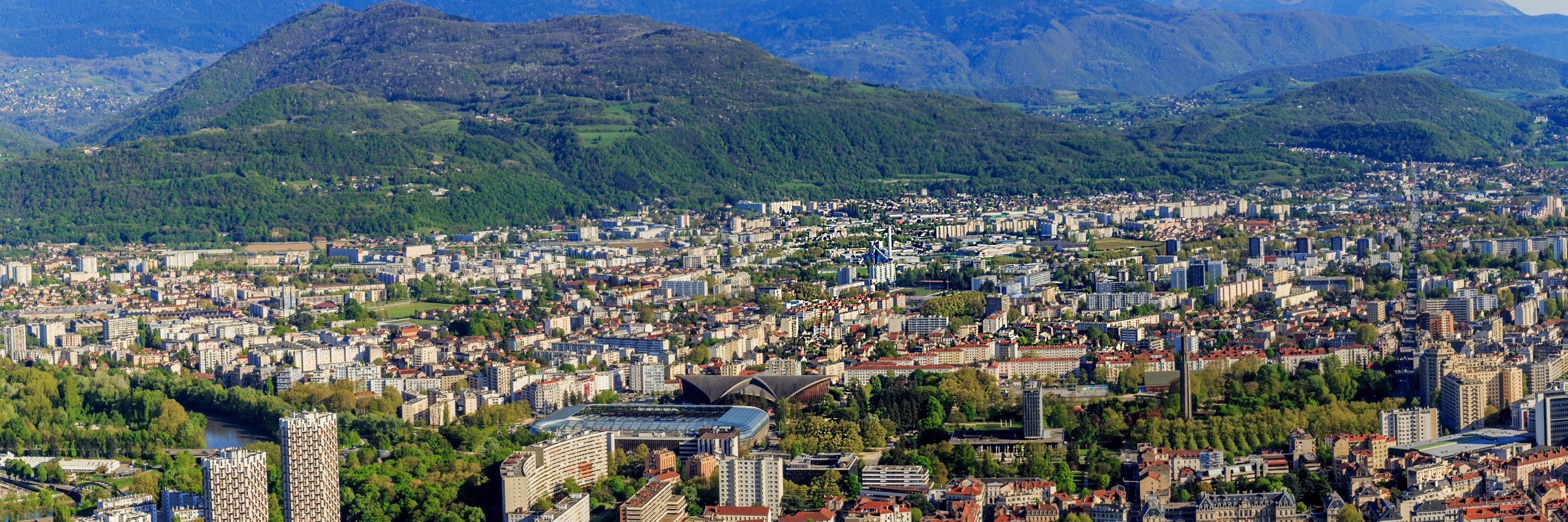 Vue aérienne de Grenoble